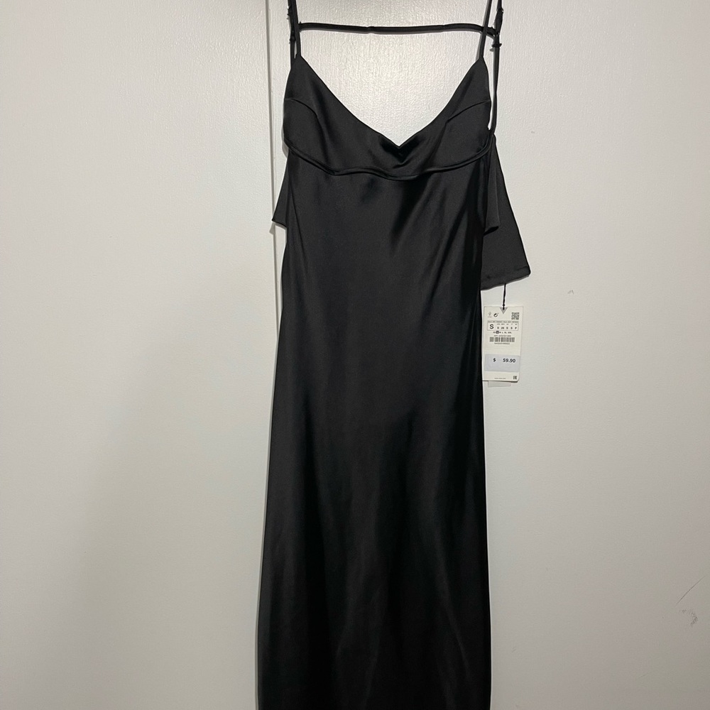 Zara Black Silk Dress